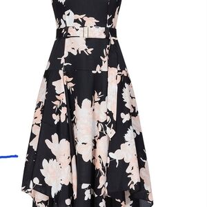Calvin Klein Black Dress with Blush Floral Print